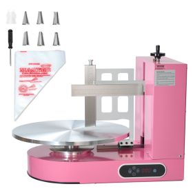 VEVOR Cake Decorating Machine Cake Frosting Spreading for 4" to 16" Cake Pink