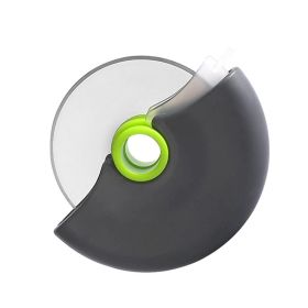 1pc Stainless Steel Round Wheel Cutter With Lid For Cake; Bread; And Pies - Kitchen Baking Tool With Roulette Roller; Suitable For Home Kitchen B (Color: Green)